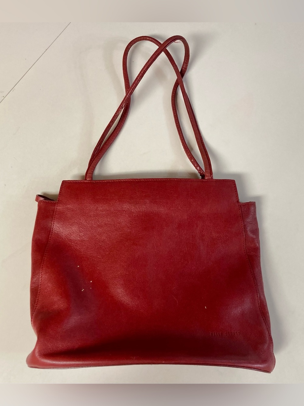 Wilsons Leather Pelle Studio Red Leather Tote